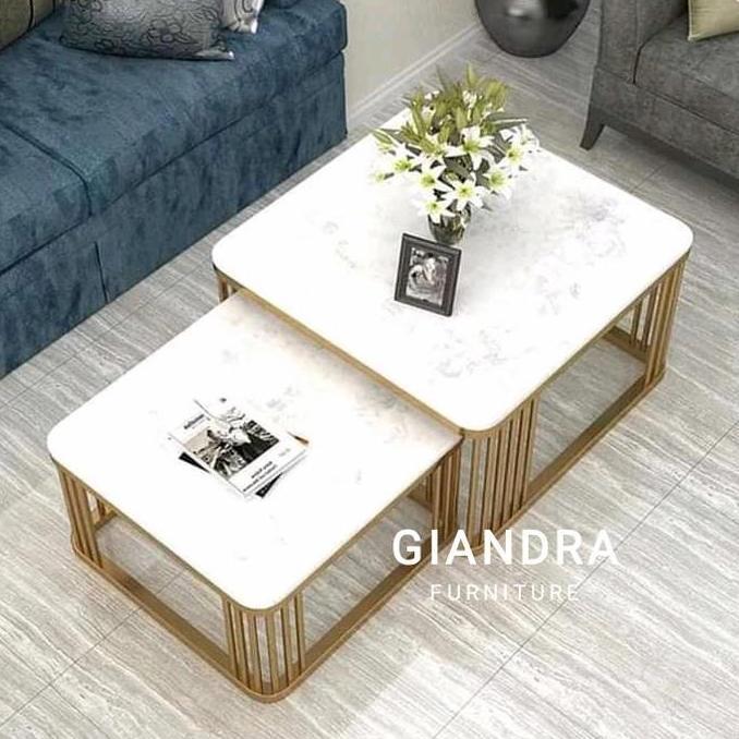 Terlaris Meja Tamu Nesting Minimalis,Meja Tamu Marmer Mewah,Meja Marmer