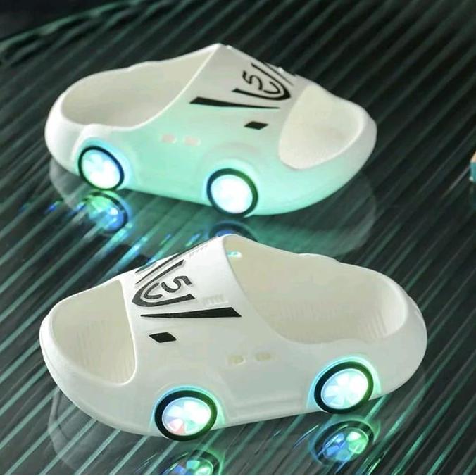 Grosir Sandal Led Anak Karet Empuk Anti Slip Car 01 Series Kaki Sendal Jepit Fashion Lozta