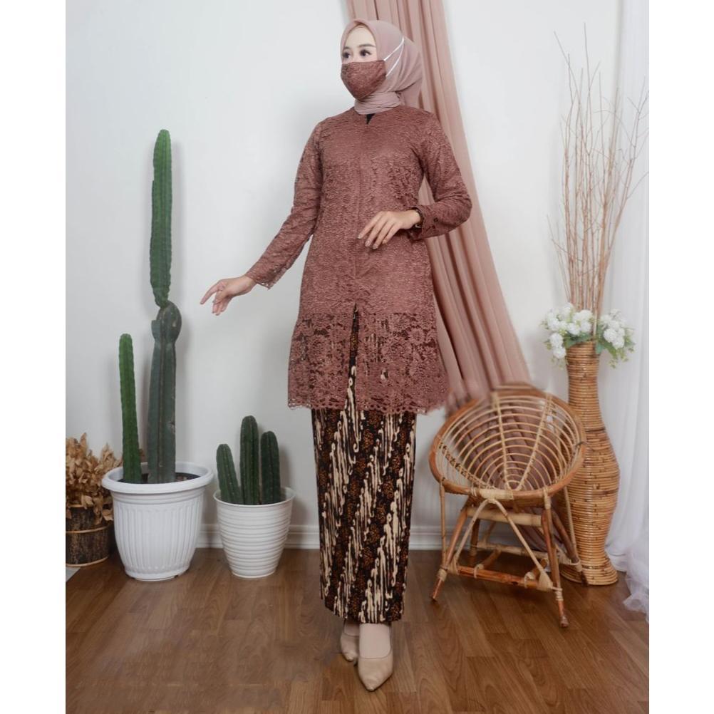 PROMO NYL_Model Kebaya Tunik Busui / Set Kebaya Tunik Brukat Kurung / Kebaya Kondangan / Kebaya Wisu