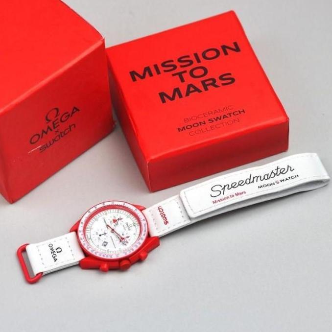 DS186 - Jam Tangan analog pria OMG X SWATCH chrono variasi FREE BOX