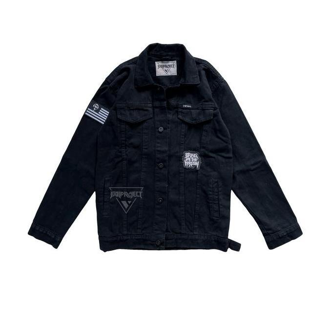 DB202 - jaket denim sablon jaket jeans PRIA patch bordir bring me the horizon bmth 009