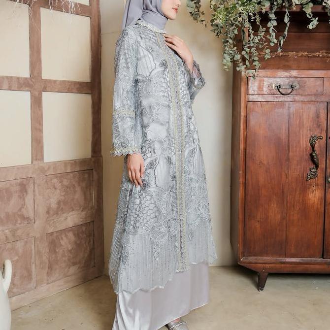 Gamis Pesta Dress Pesta Gamis Lebaran Gamis Busui Gamis Grey Dress Grey Dress Silver