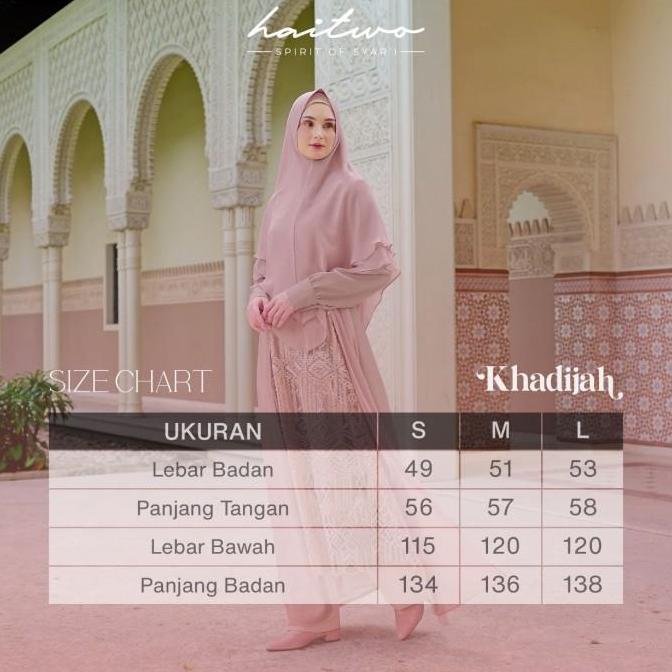 baju gamis wanita muslim dewasa syari lebaran khadijah brukat pesta kondangan haitwo