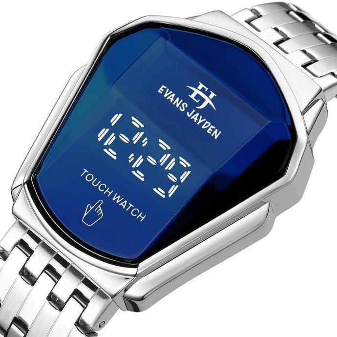 DV117 >> Evans Jayden Jam Tangan Pria 9953 Rantai Stainless Steel Digital Touch Screen Sapphire Glas