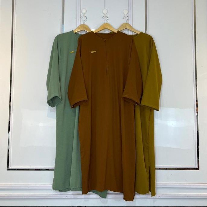 GAMIS LONG DAILY SEMI ABAYA LONG DRESS TANGAN PANJANG CRINKLE AIRFLOW ELEGANT CASUAL Termurah