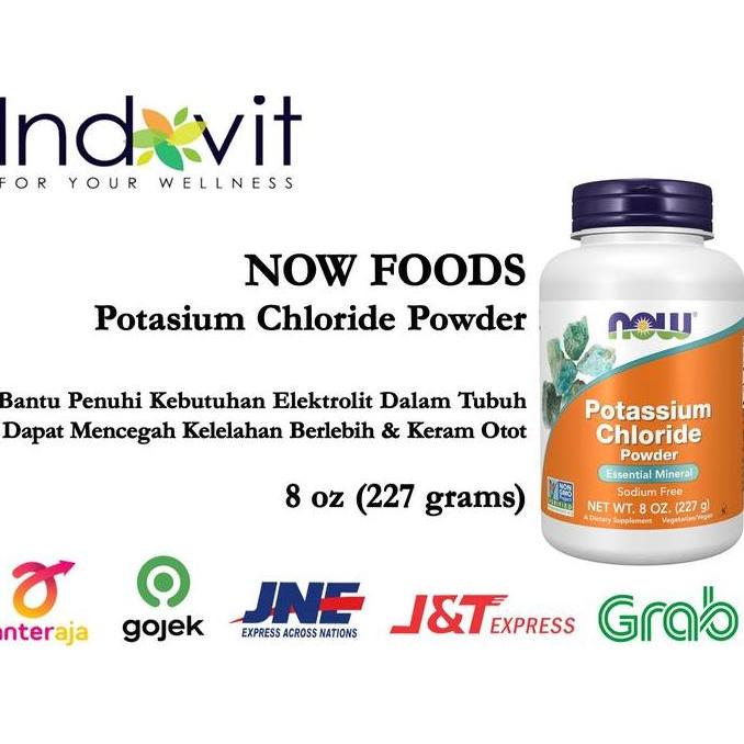 Now Food Potassium Chloride Powder 227gr Now Potasium bubuk No Sodium