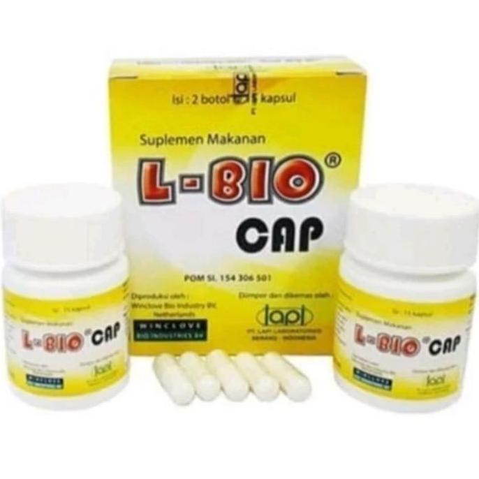 L-BIO CAP Suplemen Makanan Isi 2 Botol Kapsul Exp Okt 2026 POM SL 154 306 501