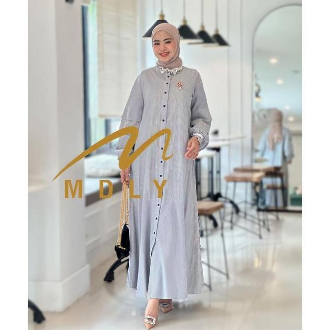 Baju  Gamis Wanita Basic Tycia dress by Mdly Fit Lembut Muslim Nyaman Panjang Remaja