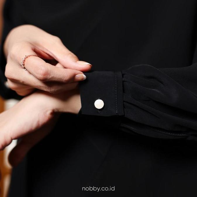 Nobby Nilam Dress Gamis Muslim Wanita Bahan Soft Muji Busui Wudhu Friendly