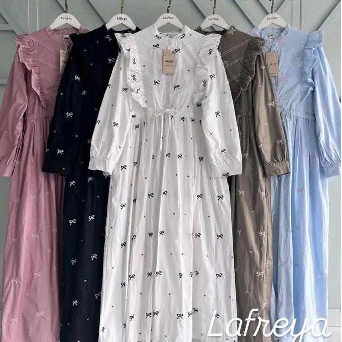 GAMIS RIBBON  LAFREYA KATUN BORDIR PREMIUM IMPORT BKK PREMIUM