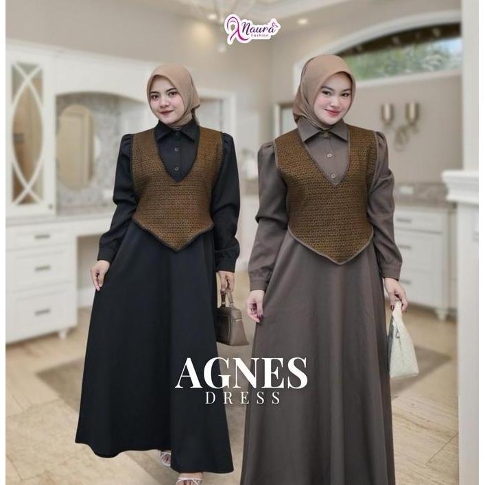 Agnes Dress - Gamis Rompi Zaguar - Muslim Wanita