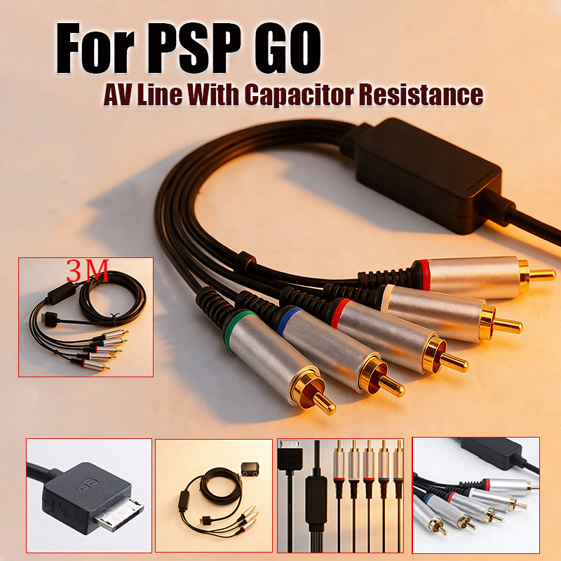 Kabel AV Untuk Konsol Game PSP GO 3M Audio Video Kabel Output Sinkron AV Adapter Wire dengan Kapasit