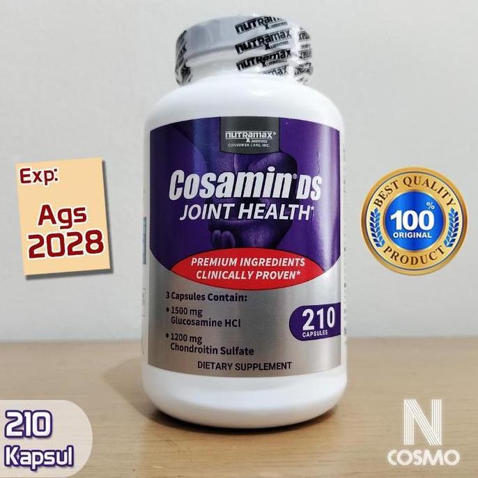 Nutramax Cosamin DS Joint Health 210 Capsule Glucosamine 1500 mg Chondroitin 1200 mg Jaga Kesehatan 