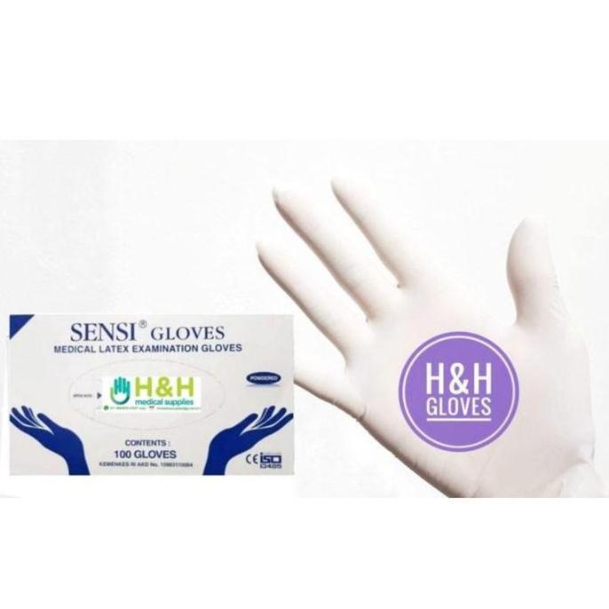 Sarung Tangan Sensi /Sarung Tangan Latex Sensi Powder / Sarung Tangan