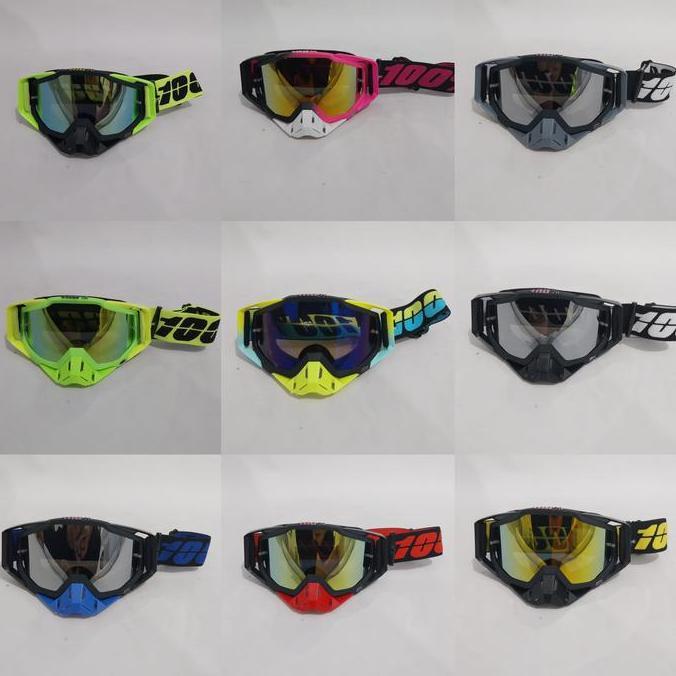 Kacamata Trail Cross Goggle 100 Percent Kacamata trail Aneka warna