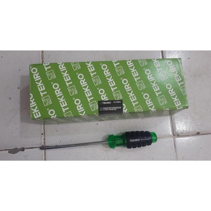 Obeng Tangan + gagang Karet 6x150mm merk TEKIRO