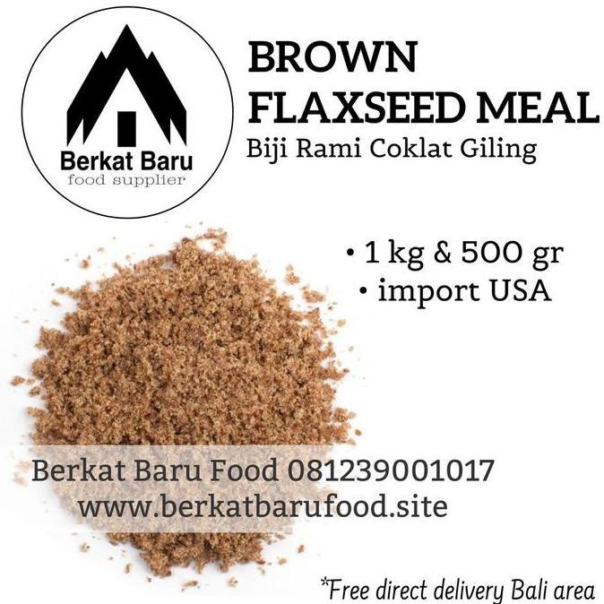 Flaxseed Ground 1 kg / Flaxseed Powder / Flaxseed Meal / Biji Rami Giling 1 kg 500 gr
