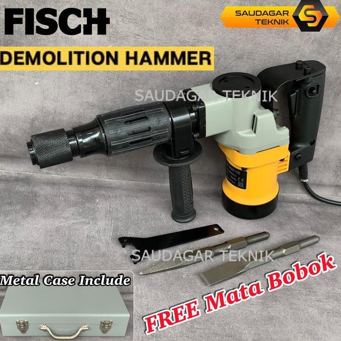 Mesin Bor Bobok Beton Tembok HEX 17 Fisch Jack Hammer Demolition Hammer Fisch HEX17