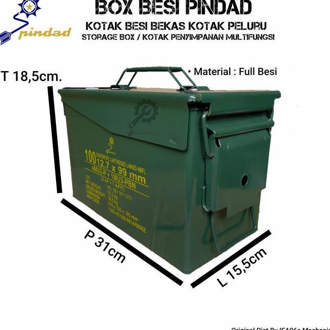 Box Besi Pindad / Tools Box / Kotak alat serbaguna / side box