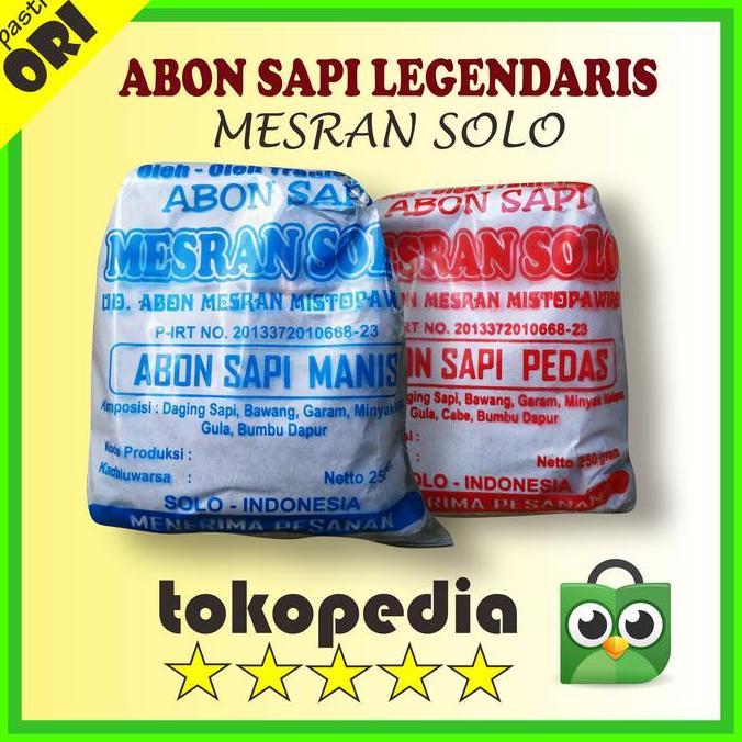 Abon Sapi Asli Khas Solo MESRAN SOLO - Manis & Pedas