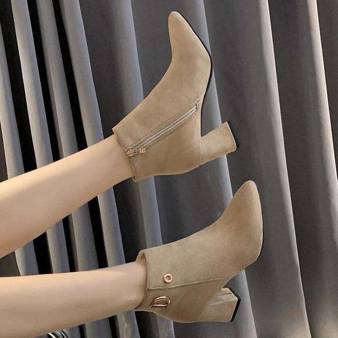 Flash Sale Sepatu Boots Heels Wanita Fashion Korea Musim Dingin Dira Shoes