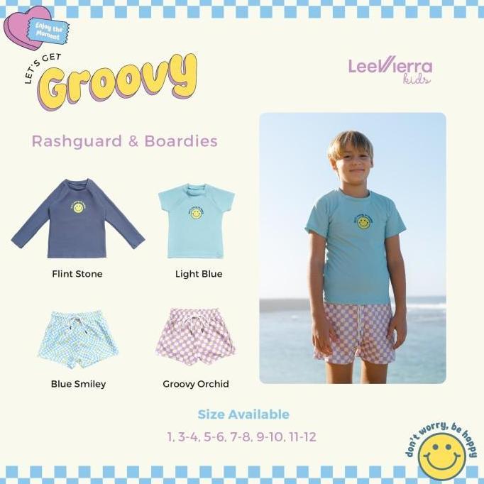TERBARU - Let's Get Groovy Unisex Top & Short Pants, Baju Renang Anak