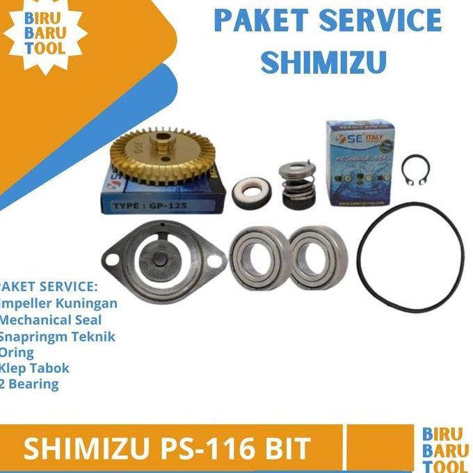 Promo| Paket Service Pompa Air Rumah Tangga Shimizu 121 128 130 135 138 Bit / Kipas Impeller Inpeler