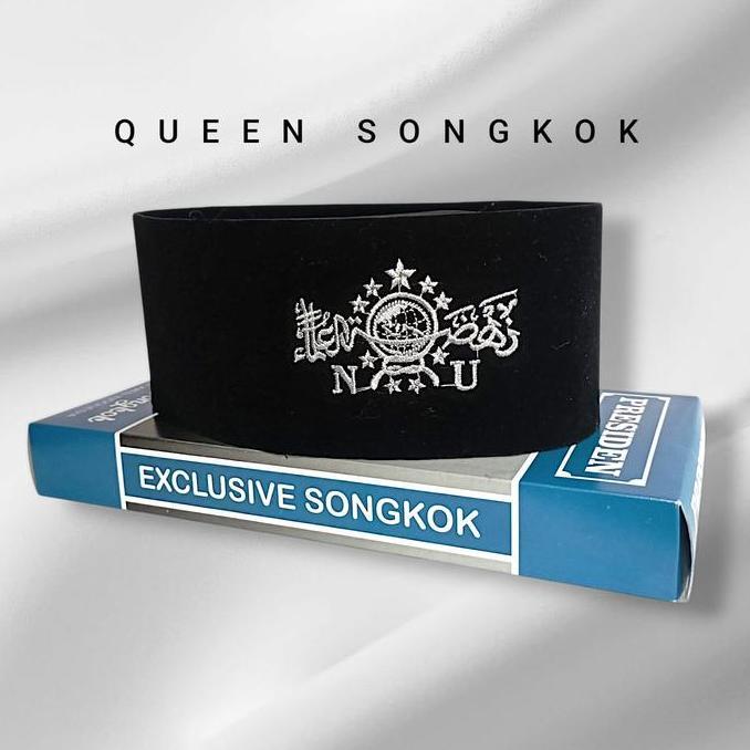 Peci Songkok Kopiah Hitam Polos Motif NU BORDIR Tinggi 9 Murah - Peci Pria Model Terbaru 2025 BERKUA