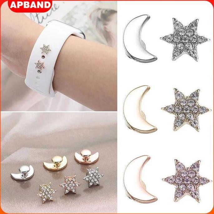 Diamond Charms for Silicone Leather Strap Apple Watch iWatch Series 11 10 9 8 7 6 5 4 se Cutie Metal