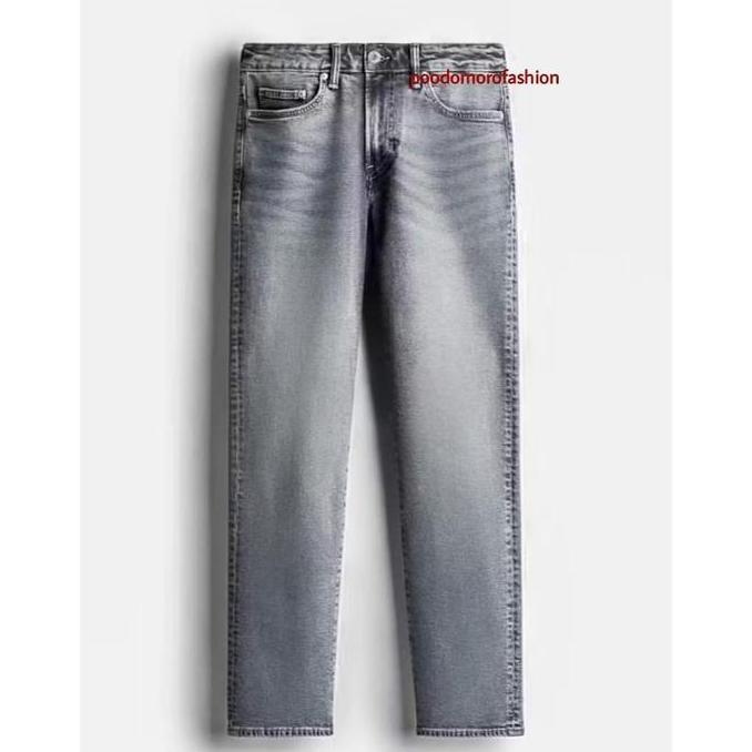 Unik Celana Jeans Reguler Loose Fit Denim Standar Pria  Straight  Panjang