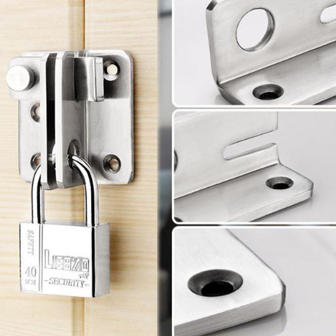 Ironbig- Grendel Sliding Door Stainless Pintu Geser Tebal Kunci Gembok Unik