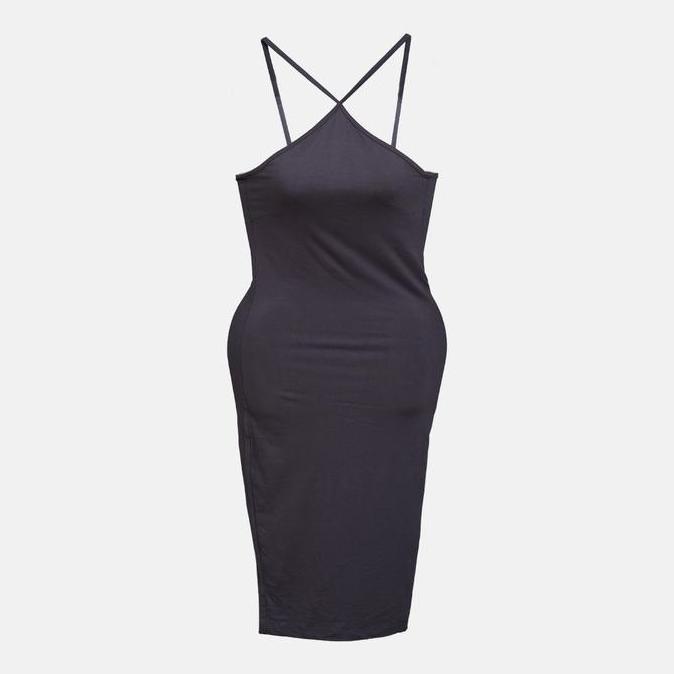 Mbgx- [Halofashion] Jihyo Sexy Bodycon Dress Halter Casual Dress Midi Dress Elegant Dress Korean Fas
