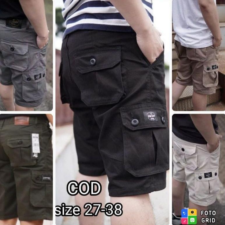 BEST SELLER CELANA CARGO PENDEK BAHAN DRILL UKURAN 27 38 / CELANA PENDEK CARGO DISTRO / CELANA CARGO