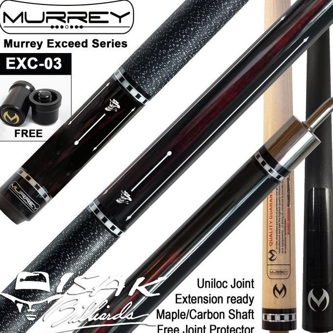 Murrey Exceed EXC-03 Cue Uniloc Maple Extension Bumper Stick Billiard
