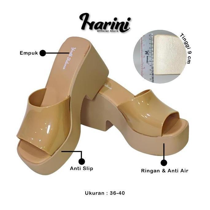 Sandal Slop Wedges Wanita Balance Import Sendal Empuk Jelly Import Bahan Karet Jelly 2320-A1 terlari