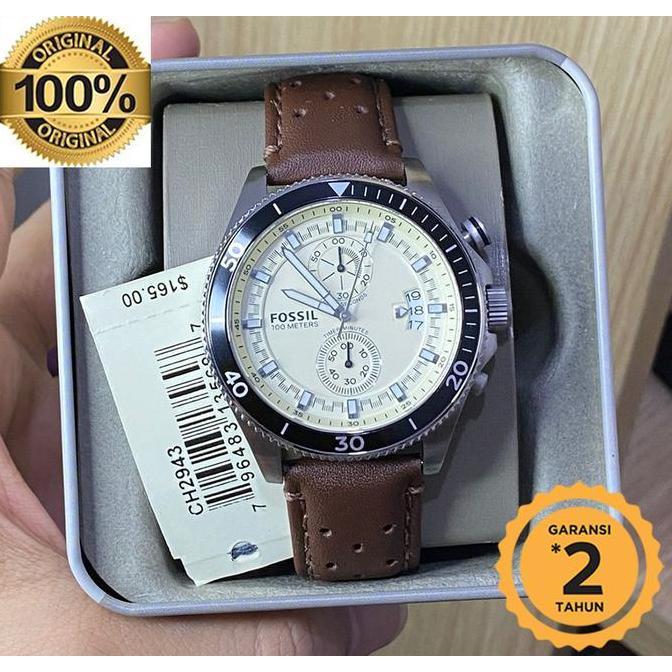 [ ORIGINAL ] F0SSIL CH2943 Wakefield Chronograph 44mm Fullset terlaris