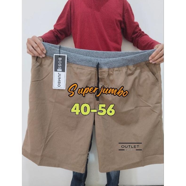 PREMIUM CELANA PENDEK PRIA JUMBO PINGGANG KARET CELANA JUMBO PRIA BIG SIZE  CELANA PENDEK PRIA