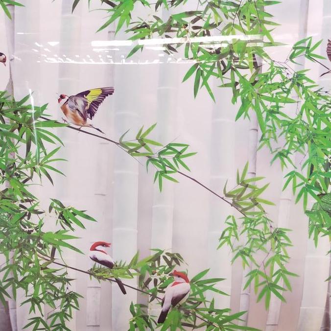 Gardensw- Fiber Pagar Plastik Penutup Pagar Motif Goldfinch Lebar 1 Meter Tebal 0.6 Mm Bahan Lentur 