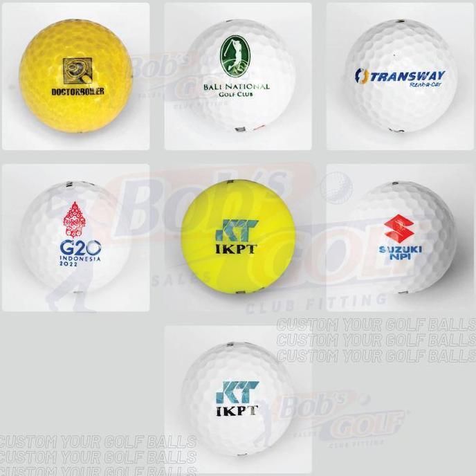 Custom Logo Bola Golf Cetak Sablon Best Quality