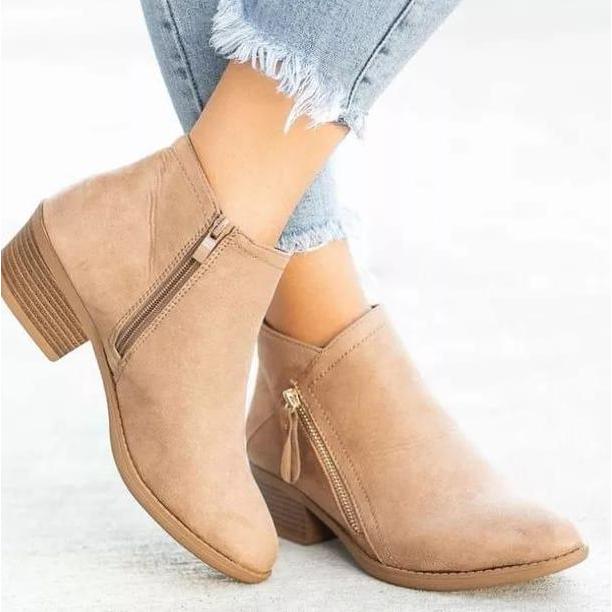 Sale Naladiva - Sepatu Boots Wanita / Sepatu Boots Wanita Heels Korea Big Size Terkini Hitam Shoes