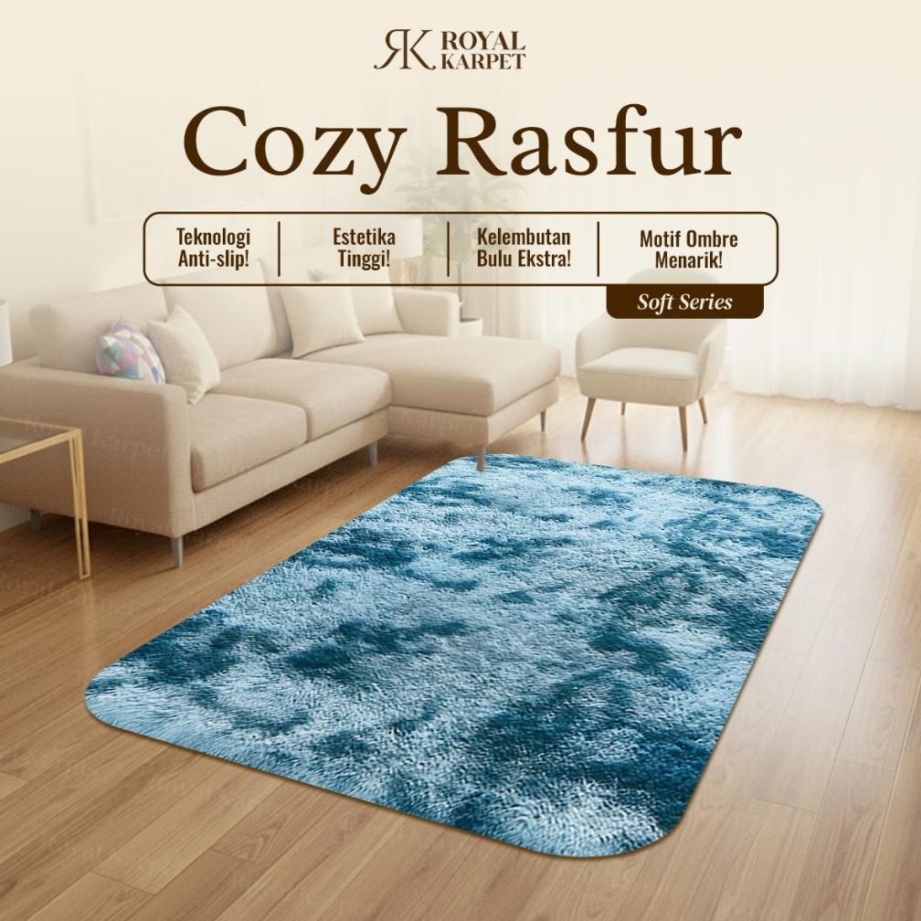 Royal Karpet - Karpet Bulu Halus Karpet Kamar Karpet Bulu Rasfur Karpet Anti Slip 120x180CM