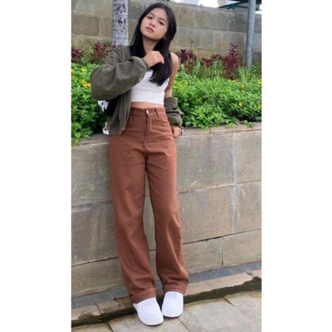 Awet Kulot Higtwaist Wanita/Kulot Jeans Wanita Cream/Mozza Kulot Jeans