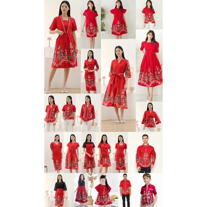 EVERCLOTH SERAGAM BATIK KELUARGA COUPLE NATAL IMLEK FAMILY SET CHEONGSAM QIPAO ANDRY FAMILY / BATIK 