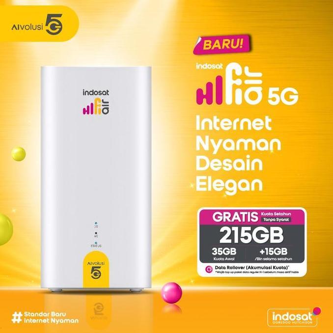 Indosat Hifi Air 5G H2 H153-381 Modem 5G Hifi Air Free 215GB 1th