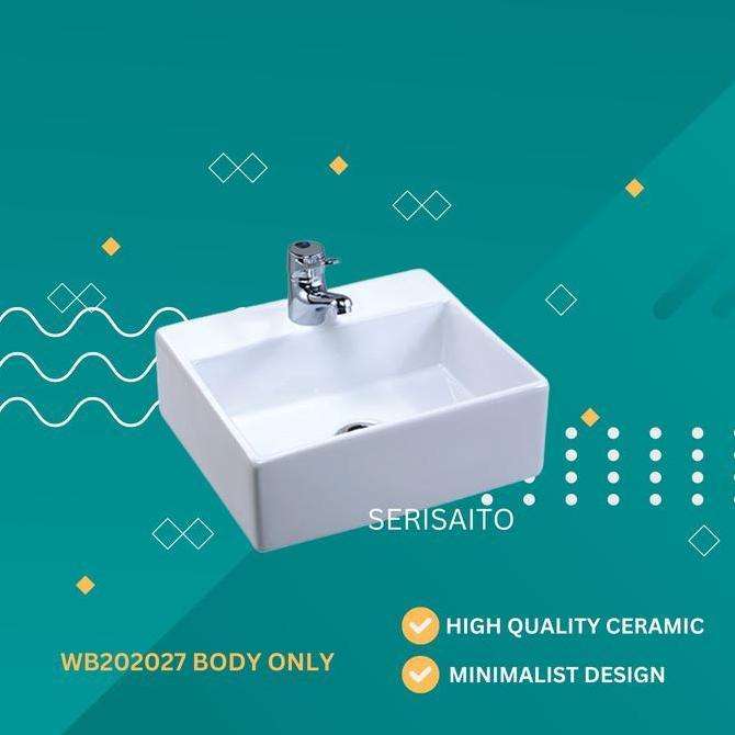 [CUCI GUDANG] / Wastafel Sericite Jayco Kotak  2027 BODY ONLY / Wastafel gantung / wastafel meja /  