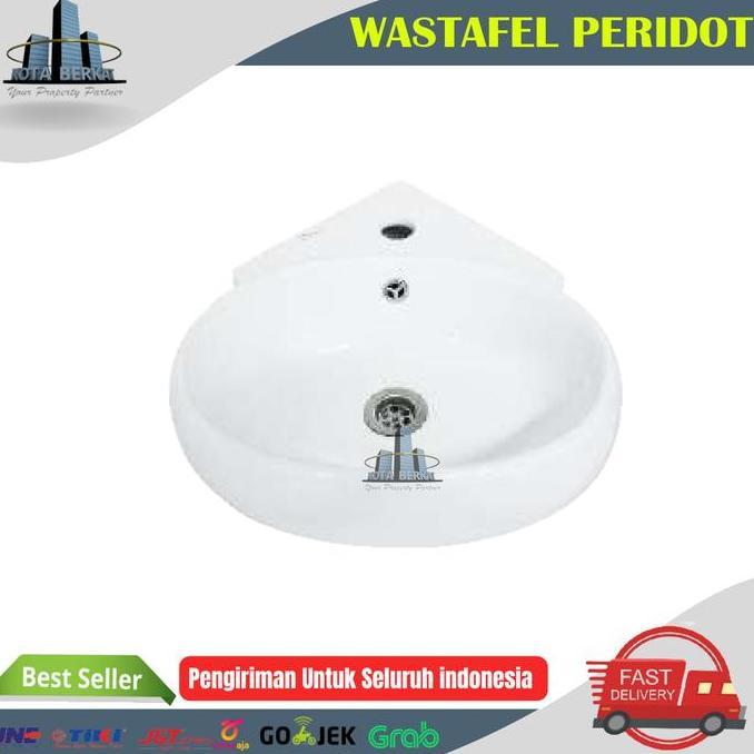 WASTAFEL SUDUT TRILLIUN PERIDOT / PERIDOT WASH BASIN TRILLIUN (WAJIB MEMBACA DESKRIPSI)