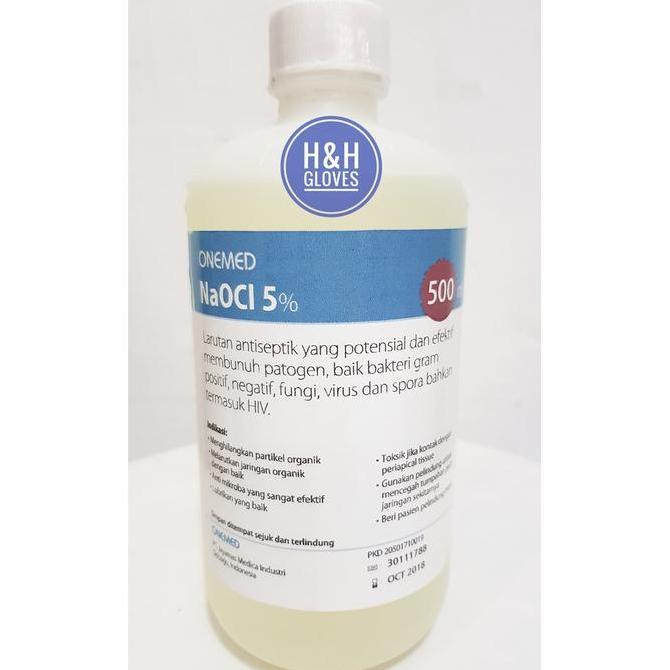 Cairan Dental NaOCl 2.5% NaOCl 5% onemed 500ml