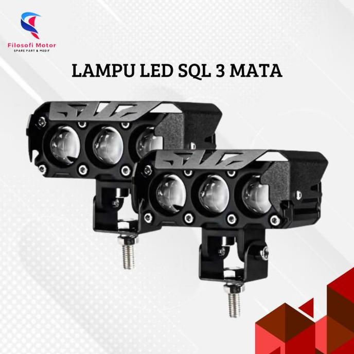 Promo Lampu led sql 3 mata/lampu led tembak sorot sql 3 mata Diskon