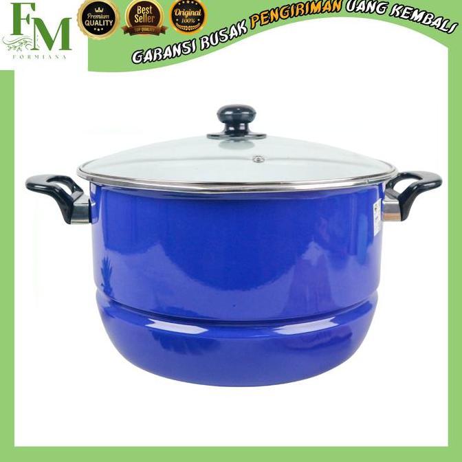 TERBARU - Maspion Panci Stock Pot Ceria Enamel 30cm Serbaguna / Panci Rebus Kukus Steamer Serbaguna 