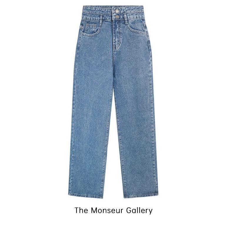 PREMIUM [ OBRAL CUCI GUDANG ] THE MONSEUR GALLERY CELANA JEANS WANITA HIGH WAIST LOOSE